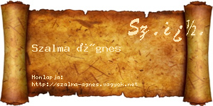 Szalma Ágnes névjegykártya