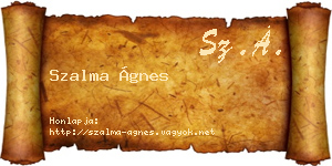 Szalma Ágnes névjegykártya